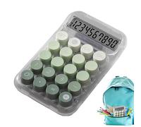 Mechanical Calculation Machine - Non-slip Touch Keyboard, Transparent Model Cute Design, Aesthetic Office Pouch | Math Calculation Tool for Professional Schoolboy Lessons