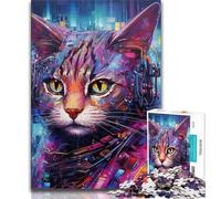 Mechanical Cat 1000 Pieces Jigsaw Puzzles for Adults And Teens,Stress Reliever Difficult Challenge Deal As Gifts for The Whole Family (50x75cm)