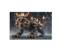 Mechanical Cat Beast,1000-piece puzzle,Paper adult toy stress relief game,26x38cm