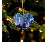 Mechanical Cat Christmas Ornaments - Farmhouse Xmas Hanging Ornaments for Christmas Tree Decorations, Rustic Holiday Love Pendant Decor and Gift Party Tags