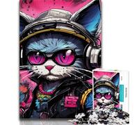 Mechanical Cat Puzzles for Teenagers Teens 1000pc Puzzle,Stress Reliever Staycation Kill Time with Matching Poster And Trivia Sheet (38x26cm)