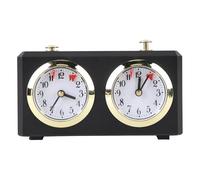Mechanical Chess Clock, Analog Wind Up Chess Timer with Large Dials for International Chess Chinese Chess and Go, Vintage Competition Game Clock for Tournament and Home (Black)