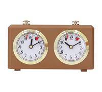 Mechanical Chess Timer, Chess Clock Timer, Retro Professional International Chess Clock, No Battery Required, Vintage Portable Mechanical Chess Game Timer for Match Use, Tan (Tan)