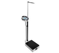Mechanical Column Scale,High-Precision Weight Scale, Precision Analog Weight Scale with Height Rod, Oversized Dial, Easy to Read Measurements.Weighing Range 120kg (Color : White, Size : 120kg)