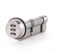 Mechanical Combination Lock Cylinder, Door Lock Cylinder With 3-Digit Password, Cylinder Mechanical Password Lock For Drawer Cupboard(Nickel Draw)