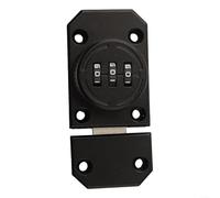 Mechanical Combination Lock with 3 Digit Code for Cabinets and Drawers (Black)