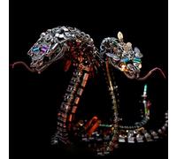 Mechanical Combo Snake Building Kit, 3D Puzzle Metal Steampunk Snake DIY Assembly Jigsaw Model for Adults Gift Christmas (1500+Pieces)