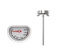 Mechanical Cooking Thermometer Read No Battery Required Steel & Glass Fry Thermometer Kitchen For Meat Smoker With Probe