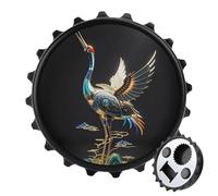 Mechanical Crane Bottle Opener, 2-in-1 Magnetic Bottle Opener & Fridge Magnets for Refrigerator, Kitchen, Bar, Gift for Beer Lovers, Black-style