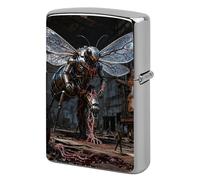 Mechanical Creature Lighter Case Metal Double-Sided Lighter Cover Pocket Lighters Sleeve Windproof Lighters Accessories for Men Women