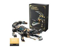 Mechanical Crocodile Building Blocks Set, 542PCS Creative Technick Alligator Model Bricks Kit, Steampunk Animal DIY Reptile-Themed Construction Toys for Teens and Adults (Crocodile)