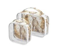 Mechanical Cyber Style Wolf Music Notes Gold Toiletry Bag Men TSA Approved Waterproof Travel Cosmetic Bag Airport Airline Compliant