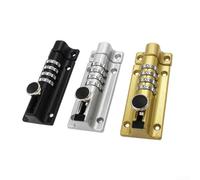 Mechanical Digital Combination Lock with Security Zinc Alloy Anti Theft Bolt for Safe Locking on Wooden Doors and Cabinets (Silver)