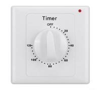 Mechanical Digital Timer Switch For Home Appliances, Ac 100-240v Countdown Control Socket With Indicator Light, White Wall Mount Panel For Water Heater Fan Pump, 10a(120 minutes)