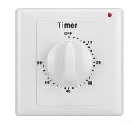 Mechanical Digital Timer Switch For Home Appliances, Ac 100-240v Countdown Control Socket With Indicator Light, White Wall Mount Panel For Water Heater Fan Pump, 10a(60 minutes)