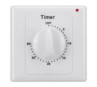 Mechanical Digital Timer Switch For Home Appliances, Ac 100-240v Countdown Control Socket With Indicator Light, White Wall Mount Panel For Water Heater Fan Pump, 10a(30 minutes)