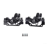 Mechanical Disc Brake Caliper Designed for Mountain Bikes with Dual-Sided Operation and Four-Piston Hydraulic-Like Lever Response (pair L+R)