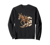 Mechanical Donkey On Skis Vintage Steam Power Sweatshirt