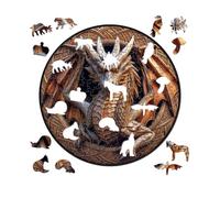 Mechanical Dragon Model - Wood, 11.4 Inch Animal Shape Dragon Puzzle | Brain Training Building Kit, Educational 3D Craft Toys For Adults, Teens, Creative Hobby, Stress Relief, Home Decor