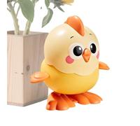 Mechanical Easter Bird, Play Chick, Yellow Fowl with Bounce Feature, Spring Powered Nursery Toy, Fuzzy Jumper Build with Realistic Style, Classroom Reward Accessories for Kindergarten Travel