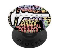 Mechanical Engineer Word Art Design Engineering Caliper Tool PopSockets Adhesive PopGrip