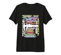 Mechanical Engineer Word Art Design Engineering Caliper Tool Premium T-Shirt