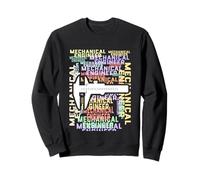 Mechanical Engineer Word Art Design Engineering Caliper Tool Sweatshirt