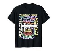 Mechanical Engineer Word Art Design Engineering Caliper Tool T-Shirt