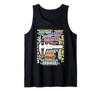 Mechanical Engineer Word Art Design Engineering Caliper Tool Tank Top