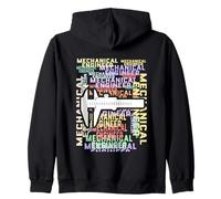 Mechanical Engineer Word Art Design Engineering Caliper Tool Zip Hoodie