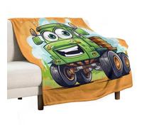 Mechanical Engineering Vehicle Throw Blanket Soft Blankets And Throws Tractor for Kids Fluffy Snugly Soft Warm Fuzzy Blanket for Kids Adults Travel/Single for Women Girls Christmas/Thanksgiving Birthd