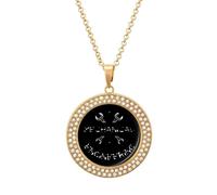 Mechanical Engineering Women's Necklaces Round Crystal Pendant Jewelry Party Wedding