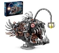 Mechanical Fish Building Sets,1038PCS Ocean Animal Collection Toy Compatible with Lego Sets,Home or Office Decor,STEM Birthday Gift for Adults Teens Boys and Girls 7-14 (with LED)
