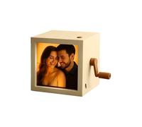 Mechanical Flipping Photo Book Offering LED Lighting and Memories Engravings Texture Suitable for Various Occasion LED Box Frame Rotating Display Customizable Memory