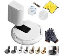 Mechanical Floor Door Stopper, 2024 Upgrade Punch-Free Mechanical Silent Floor Door Stop, Adjustable Height Silent Magnetic Door Holder for 3/4 Inch High Door Gaps Shock Absorbing (White)