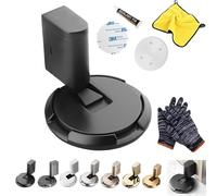 Mechanical Floor Door Stopper, 2024 Upgrade Punch-Free Mechanical Silent Floor Door Stop, Adjustable Height Silent Magnetic Door Holder for 3/4 Inch High Door Gaps Shock Absorbing (Black)