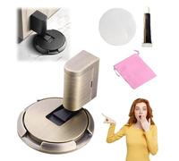 Mechanical Floor Door Stopper, Adjustable Height Door Stoppers, Heavy Duty Door Stop, Adjustable No Drilling Mechanical Floor Door Stopper Magnetic Door Locks with Adhesive (D)