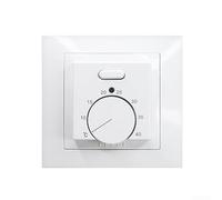 Mechanical Floor Thermostat 230v With 3 Meter External Sensor For Electric Underfloor Heating System 16a Temperature Control Unit White(White)