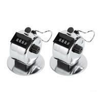 Mechanical Four Digit Counter Handheld Manual Clicker Having 0 Through 9999 Count Range Stainless Steel Holder Battery-Operation Accurate Tally Counter for Sports for (Thickened Metal)