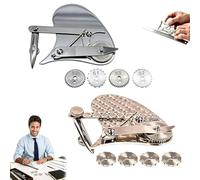 Mechanical Gear Train Ruling Pen, The Blueprint Drafting Dotting Line Tool, Vintage Precision Pen Set with 4 Interchangeable Dotting Wheels for Architects Designers Engineers(Mix)