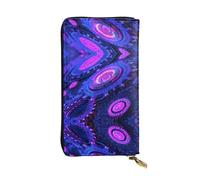 Mechanical gears Printed leather wallet, 7.5 x 4.1-inch long credit card holder, portable travel cash wallet