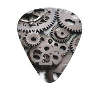 Mechanical gears Printed pick set - 12 pieces, thin, medium and thick guitar picks, suitable for guitar, bass, electric guitar and ukulele