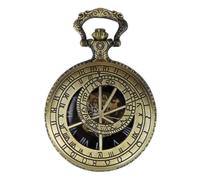 Infinity Leather Men's Mechanical Gold Pocket Watch Peaky Vintage Double Hunter Automatic
