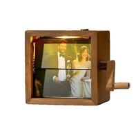 Mechanical Hand-Crank Photo Album: Mini Custom Picture Flip Book Frame, Personalised Animation Machine for Couple, Family & Father’s Day