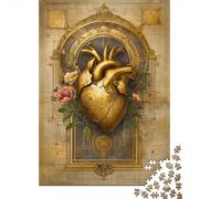Mechanical Heart 1000 Piece Jigsaw Puzzles for Adults Tarot Card Jigsaw Puzzle for Adults Fantasy & Mythology Educational Games Challenging Therapeutic Fun Multi Colour 1000pcs (75x50cm)