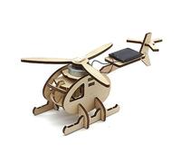 Mechanical Helicopter, Solar Construction Woodcraft Kits 3D Wooden Puzzles Assembly Helicopter Model Home Decoration