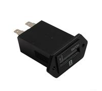 Mechanical Hour Meter Gauge for Engine Generator - HM002, 0-99,999.9 Hours Tracking, 6V-80V DC, ABS Housing, Black, Industrial Engine Mainten