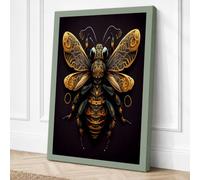 Mechanical Insect Steampunk Canvas Wall Art Print 30x20 Inch (76 x 51 cm)