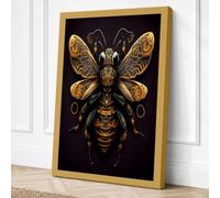 Mechanical Insect Steampunk Canvas Wall Art Print 36x24 Inch (91 x 61 cm)