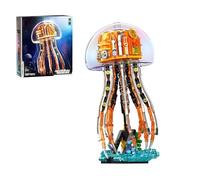Mechanical Jellyfish Building Set, 726PCS Ocean Animal Collection Toy, Floating Jellyfish Model, Sea Creature Display for Adults, Home & Office Decor, Creative Gifts for Boys Girls